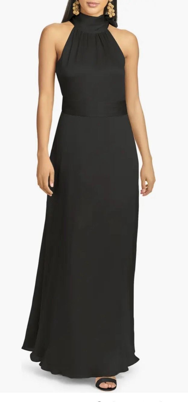 Sachin & Babi Kayla Halter Gown in Black NWT Size 6